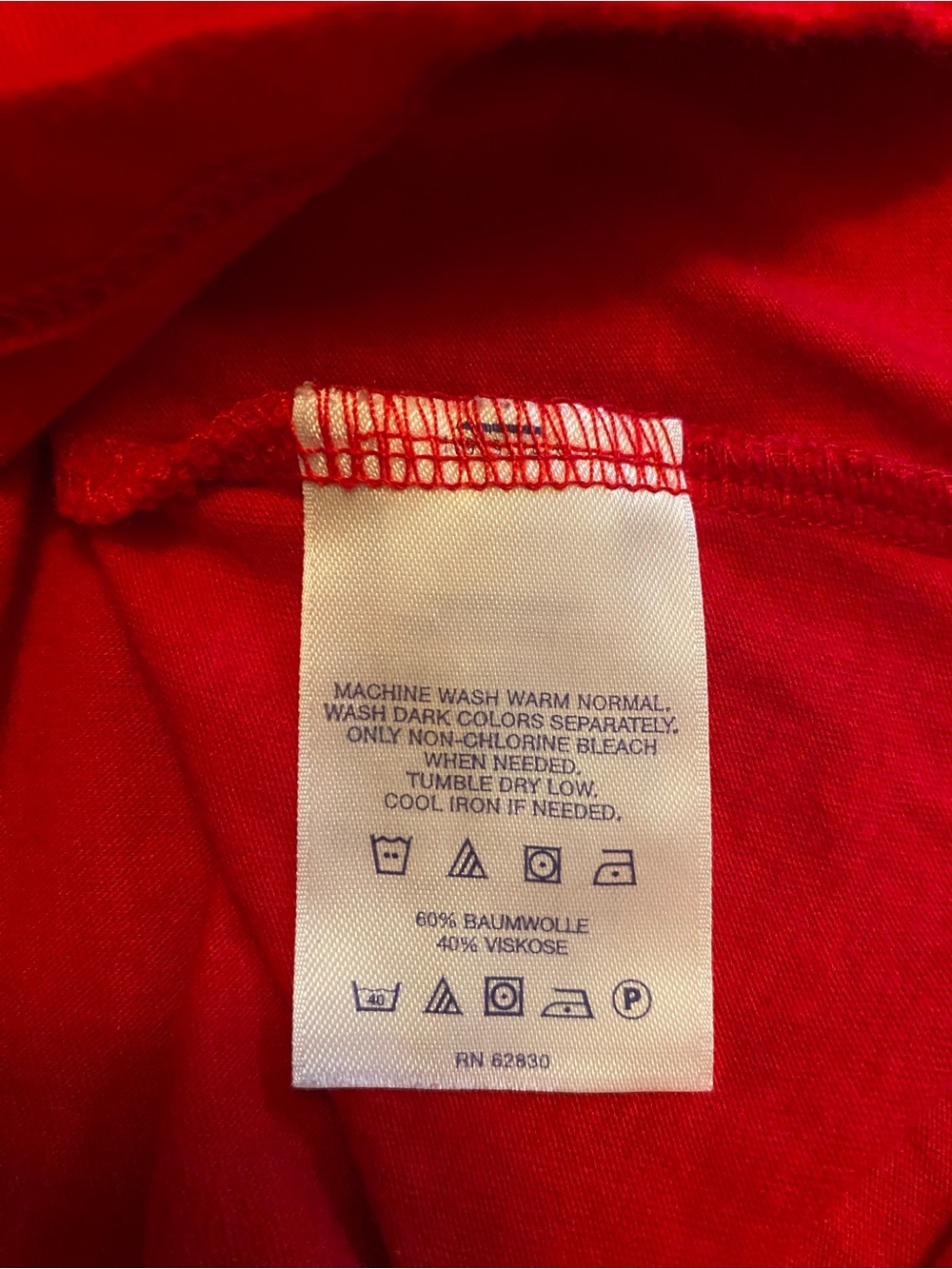 Lands' End Women's Scoop Neck Short Sleeve Top in Red size 10-12 - Picture 4 of 6